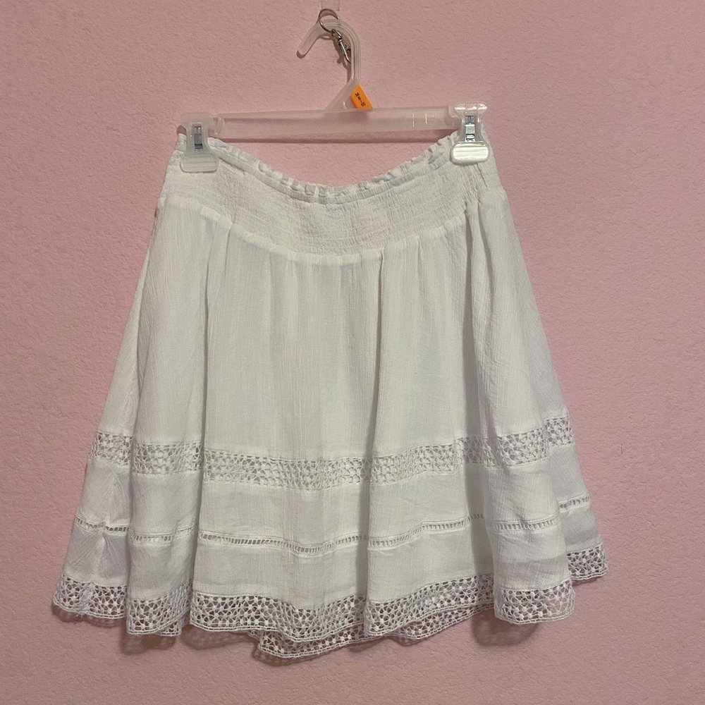 White Knee-Length Skirt